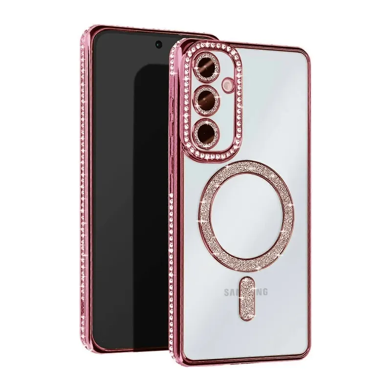 Samsung Galaxy A55 5G Joke Simli Magneticsafe Kılıf - Pembe