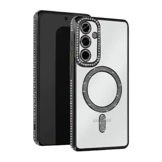 Samsung Galaxy A55 5G Joke Simli Magneticsafe Kılıf - Siyah