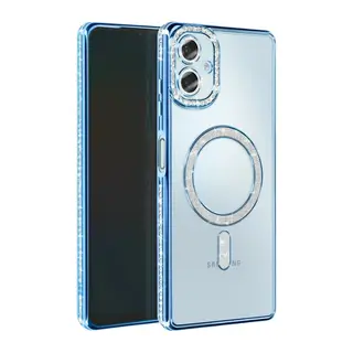 Samsung Galaxy A07 4G Joke Simli Magneticsafe Kılıf - Mavi