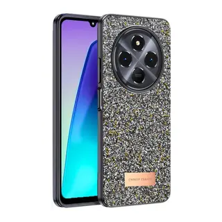 Onegif Xiaomi Redmi 14C Bright Simli Kapak - Gümüş