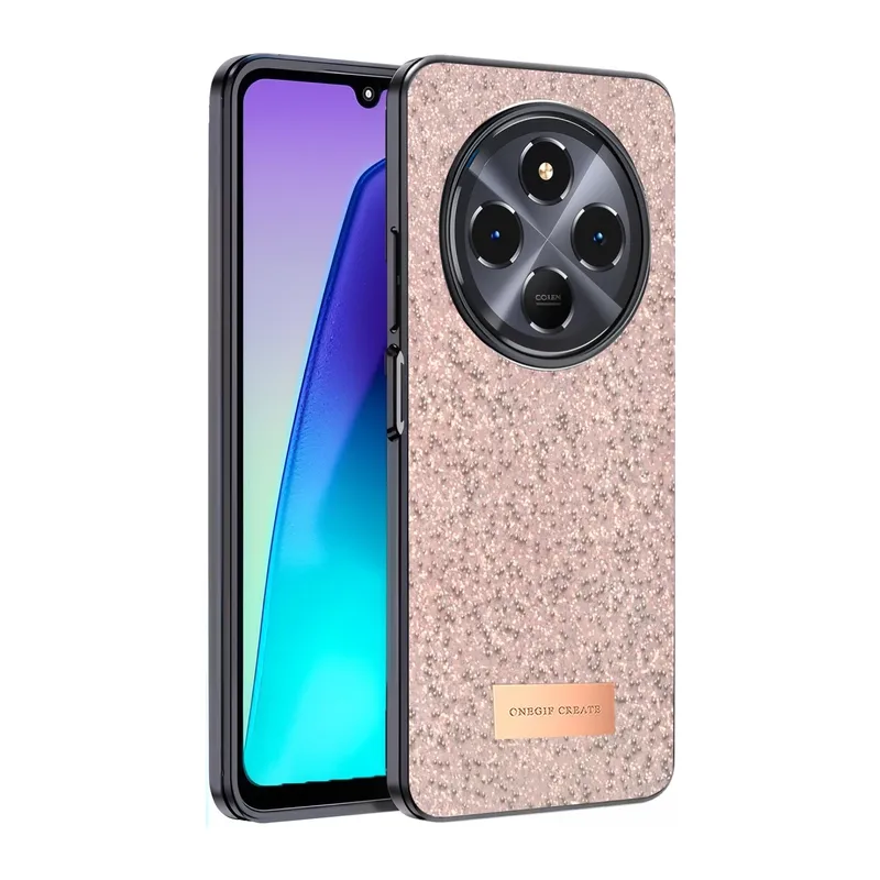 Onegif Xiaomi Redmi 14C Bright Simli Kapak - Pembe