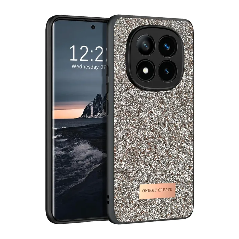 Onegif Xiaomi Redmi Note 14 Pro 4G Bright Simli Kapak - Gold