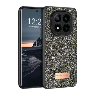 Onegif Xiaomi Redmi Note 14 Pro 4G Bright Simli Kapak - Gümüş