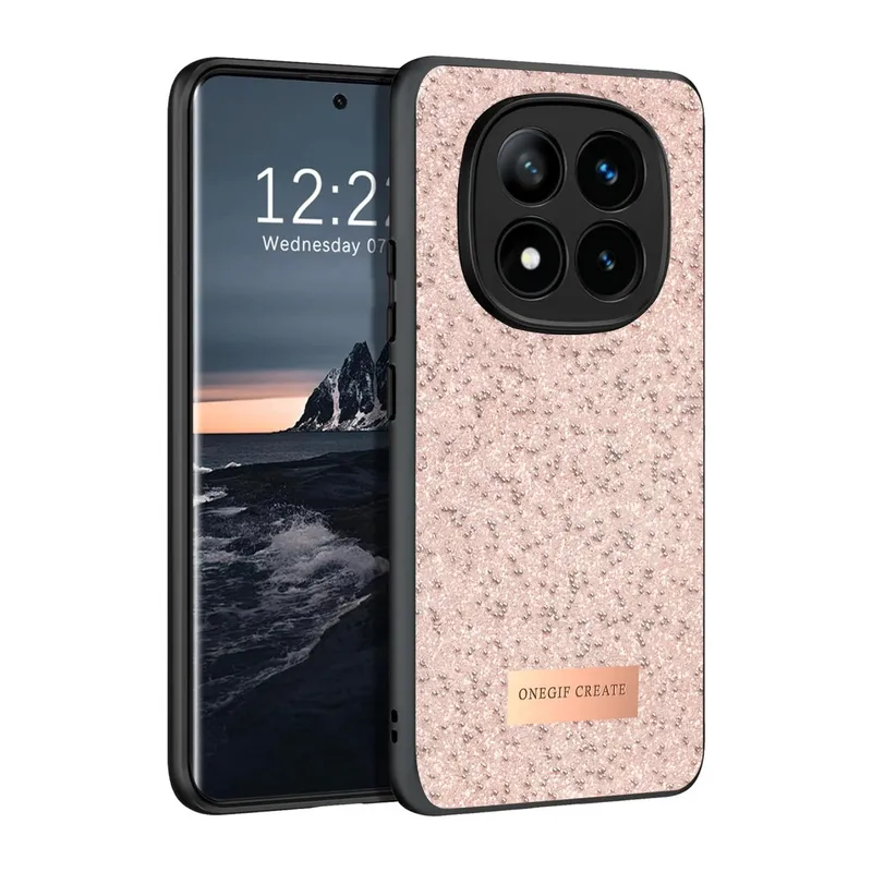 Onegif Xiaomi Redmi Note 14 Pro 4G Bright Simli Kapak - Pembe