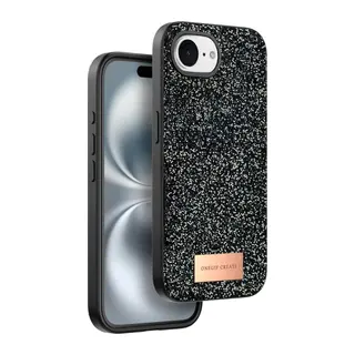 Onegif Apple iPhone 16E Bright Simli Kapak - Siyah