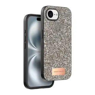 Onegif Apple iPhone 16E Bright Simli Kapak - Çöl Titanyum