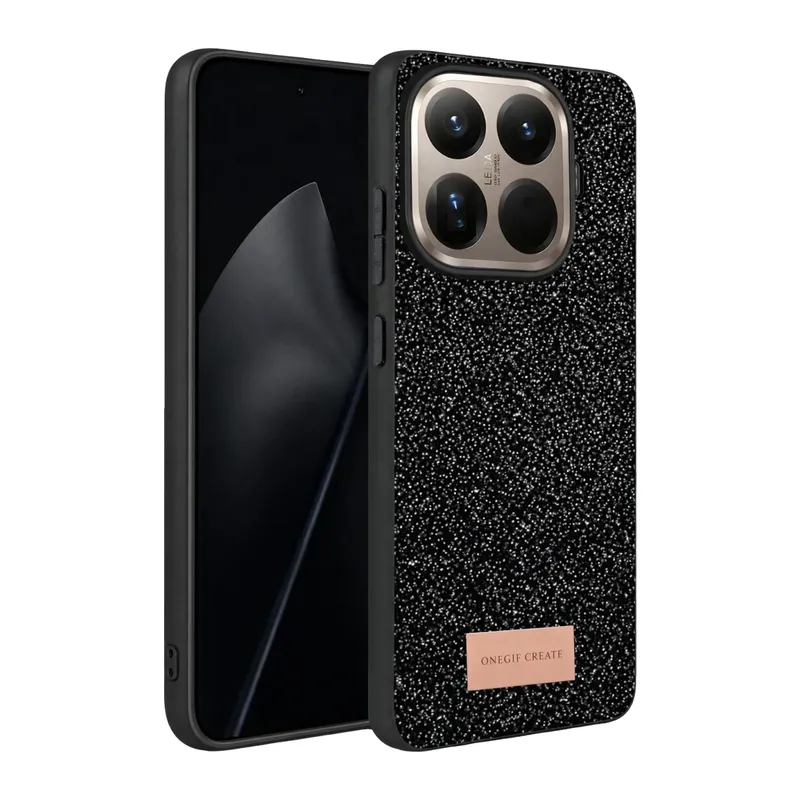 Onegif Xiaomi Mi 15T Pro Bright Simli Kapak - Siyah
