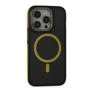 Joko Apple iPhone 14 Pro Max Kılıf Rocky Magsafe Kapak - Siyah-Sarı