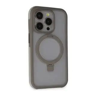 Joko Apple iPhone 15 Pro Zorda Airbag Magsafe Standlı Kapak - Titan Gri