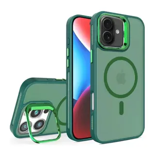 Joko Apple iPhone 16 Flet Lens Magsafe Kapak - Koyu Yeşil