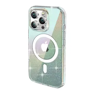 Joko Apple iPhone 15 Pro Rasasi Simli Magsafe Kapak - Şeffaf