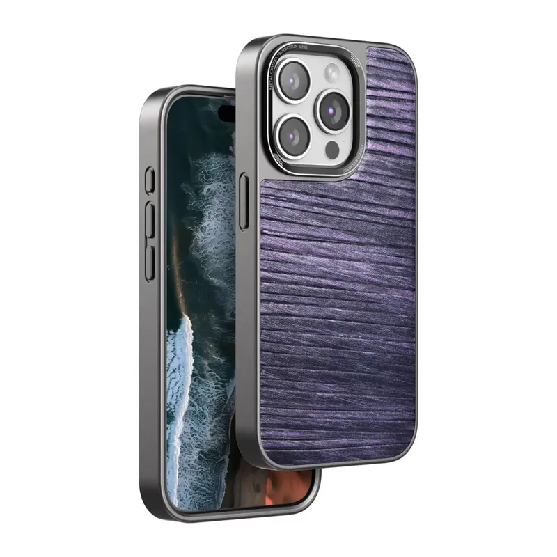 Venco Apple iPhone 15 Pro Wave Kapak - Derin Mor