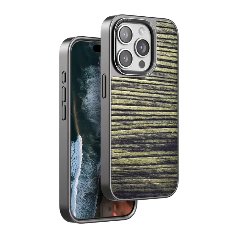 Venco Apple iPhone 15 Pro Wave Kapak - Koyu Kahve