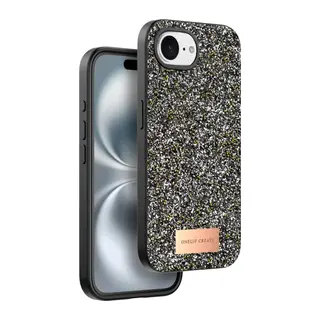 Onegif Apple iPhone 16E Bright Simli Kapak - Gümüş