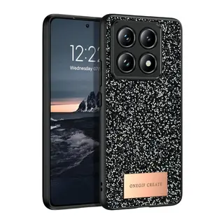 Onegif Xiaomi Mi 14T Pro Bright Simli Kapak - Siyah
