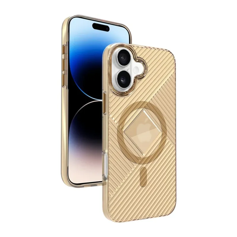 Joko Apple iPhone 16 Stella PC Sert Magsafe Kılıf - Gold