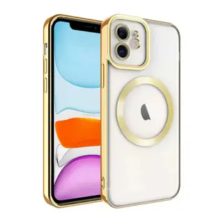 Apple iPhone 12 Kılıf Kross Magneticsafe Kapak - Gold