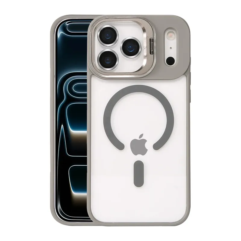 Joko Apple iPhone 17 Pro Remim Lensli Magsafe Standlı Kapak - Titan Gri