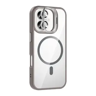 Joko Apple iPhone 16 Plus Remim Lensli Magsafe Standlı Kapak - Titan Gri