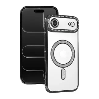 Apple iPhone 17 Air Joke Simli Magneticsafe Kılıf - Siyah