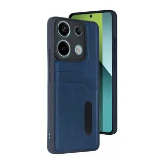Xiaomi Redmi 15C 4G Sara Kartvizitli Deri Kılıf - Lacivert