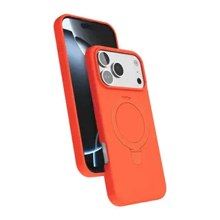 Apple iPhone 17 Pro Regal Magsafe Standlı Kapak - Turuncu