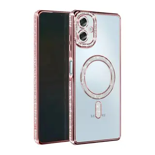 Samsung Galaxy A06 Joke Simli Magneticsafe Kılıf - Pembe