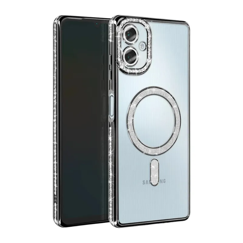 Samsung Galaxy A06 Joke Simli Magneticsafe Kılıf - Siyah