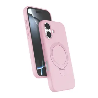 Apple iPhone 16 Regal Magsafe Standlı Kapak - Açık Pembe