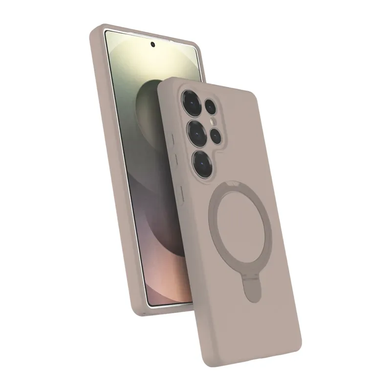 Samsung Galaxy S25 Ultra Regal Magsafe Standlı Kapak - Çöl Titanyum