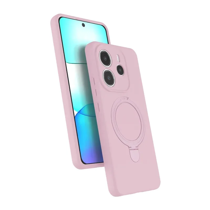 Xiaomi Redmi Note 14 4G Regal Magsafe Standlı Kapak - Açık Pembe