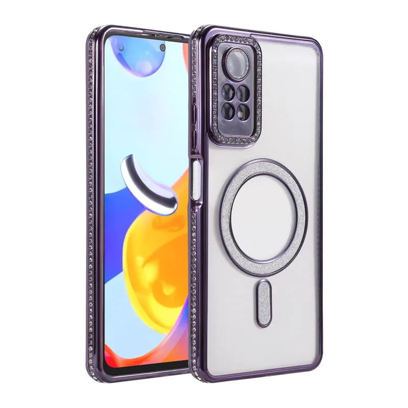 Xiaomi Redmi Note 12 Pro 4G Joke Simli Magneticsafe Kılıf - Derin Mor