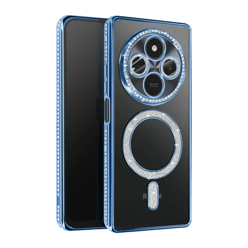 Xiaomi Redmi 14C Joke Simli Magneticsafe Kılıf - Mavi