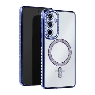 Samsung Galaxy A36 Joke Simli Magneticsafe Kılıf - Mavi
