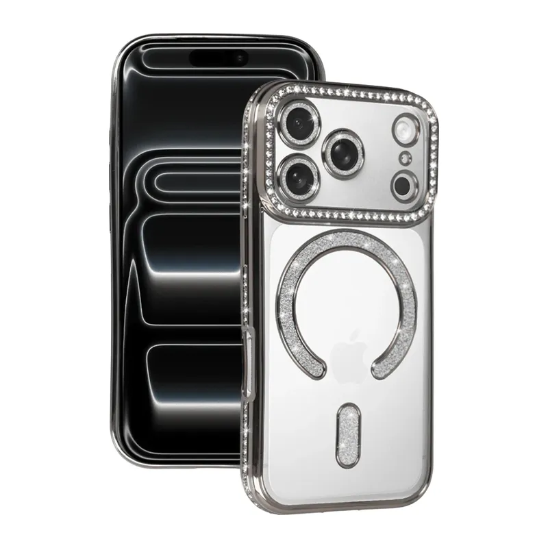 Apple iPhone 18 Pro/17 Pro Joke Simli Magneticsafe Kılıf - Gümüş