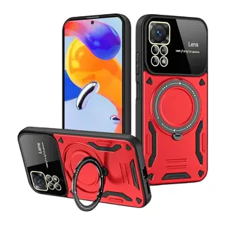 Realme 11 Pro Plus Joy Lens Standlı Kapak - Kırmızı