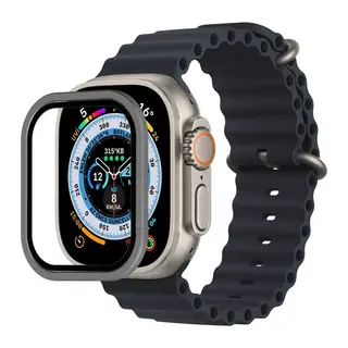 Apple Watch Ultra 49mm Alüminyum Kasa Cam Ekran Koruyucu - Gri