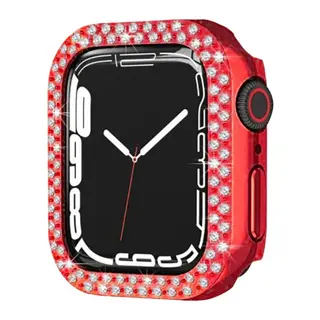 Apple Watch 44mm Taşlı Kasa - Kırmızı