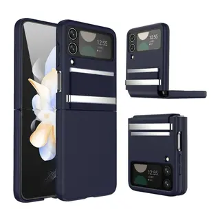 Samsung Galaxy Z Flip 4 Kılıf Belt Flip Kapak - Lacivert