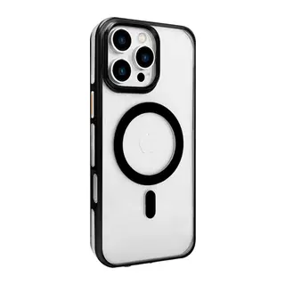 Joko Apple iPhone 16 Pro Gleam PC Sert Magsafe Kılıf - Şeffaf-Siyah