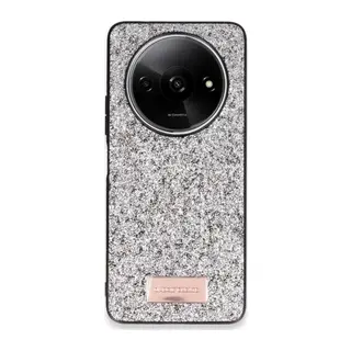 Onegif Xiaomi Redmi A3 4G Bright Simli Kapak - Gümüş