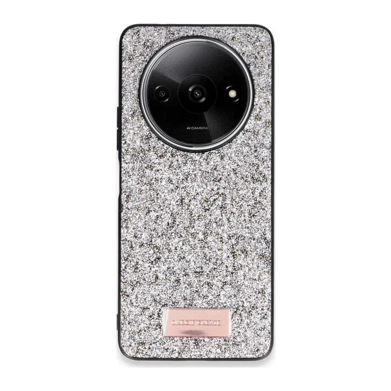 Onegif Xiaomi Redmi A3 4G Bright Simli Kapak - Gümüş