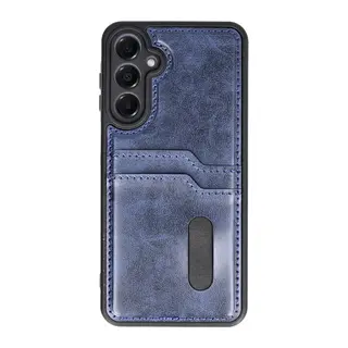 Samsung Galaxy A26 Kılıf Sara Kartvizitli Deri Kılıf - Lacivert