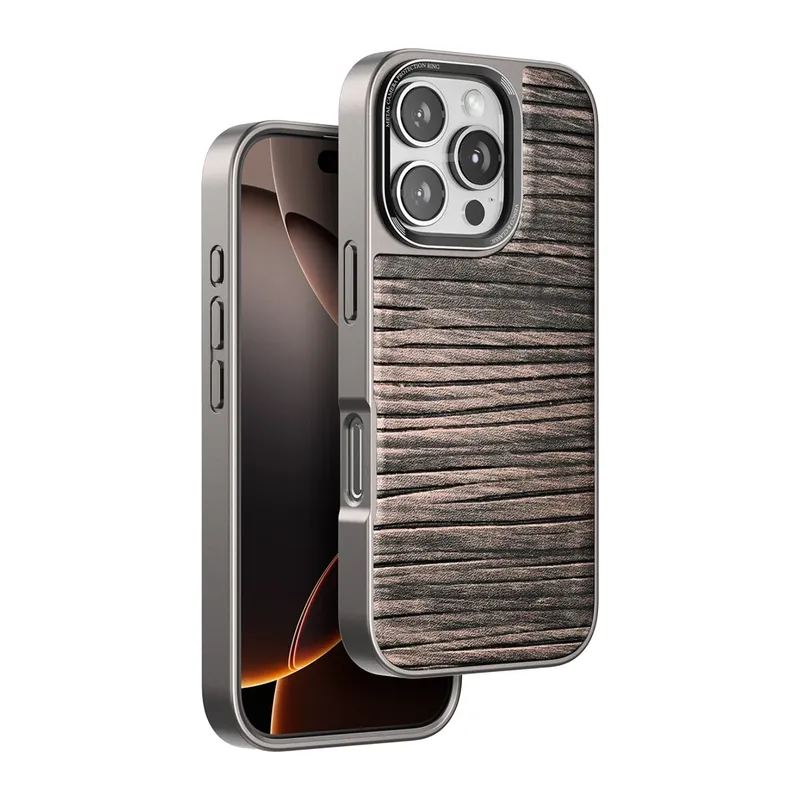 Venco Apple iPhone 16 Pro Wave Kapak - Kahverengi