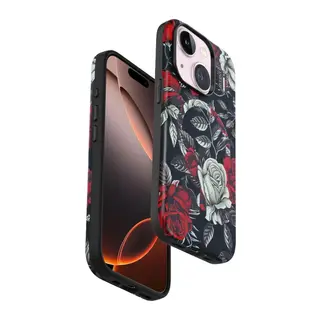 Onegif Apple iPhone 15 Plus Flower Series Magsafe Kapak - Siyah