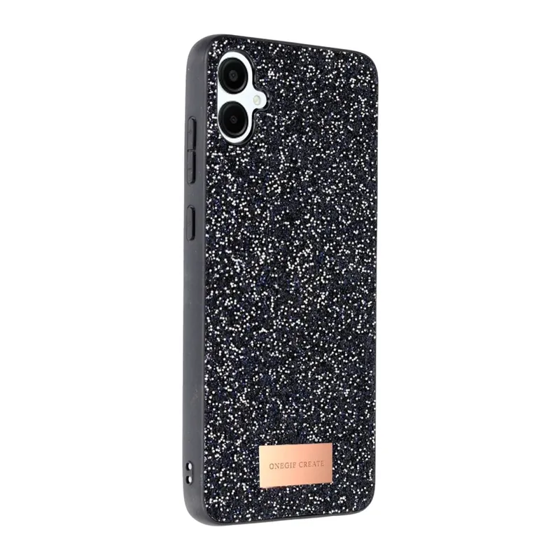 Onegif Samsung Galaxy A06 Bright Simli Kapak - Siyah