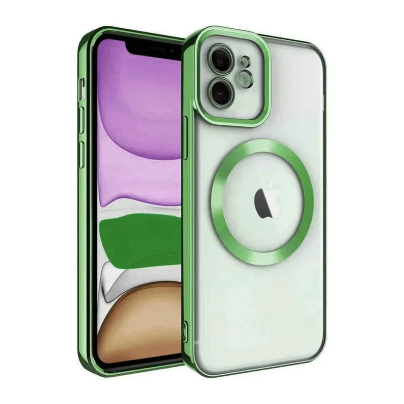 Apple iPhone 12 Kılıf Kross Magneticsafe Kapak - Koyu Yeşil