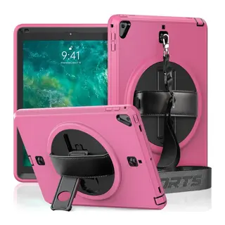 Apple iPad 5 Air 9.7 Kılıf Strap-C Otterbox Tablet Kapak - Pembe