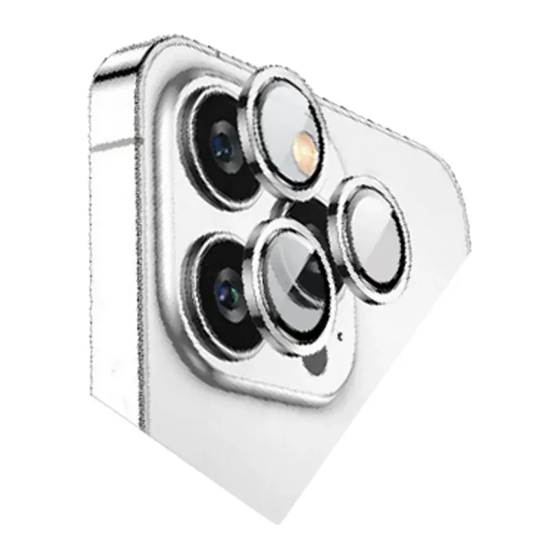 Apple iPhone 15 Pro Max Bilvis Titan Kamera Lens - Gümüş