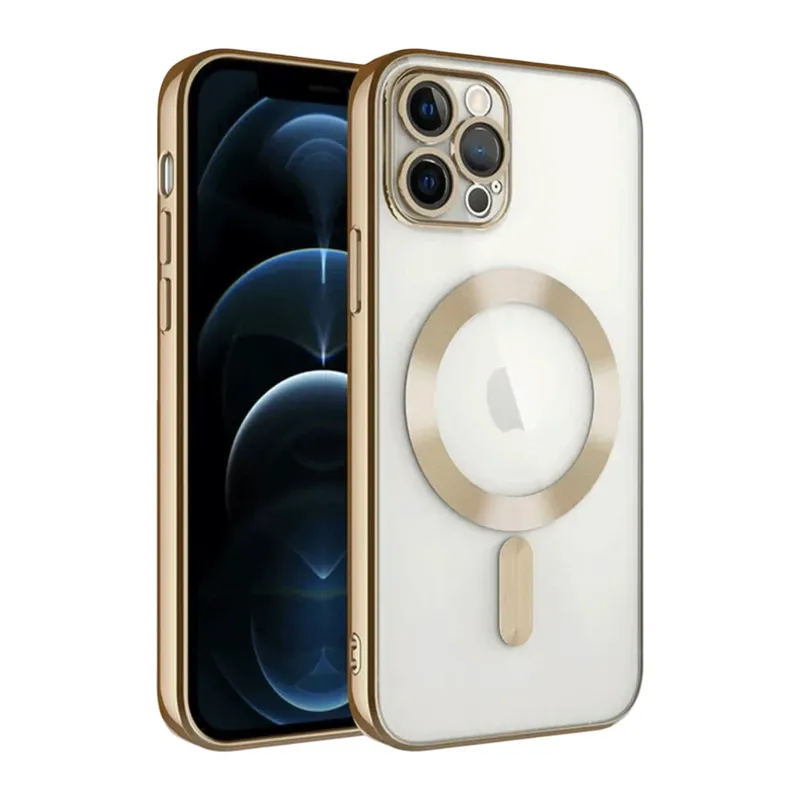 Apple iPhone 13 Pro Kılıf Kross Magneticsafe Kapak - Gold